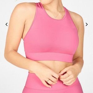Fabletics Trinity High Impact Bra Hot Pink Large